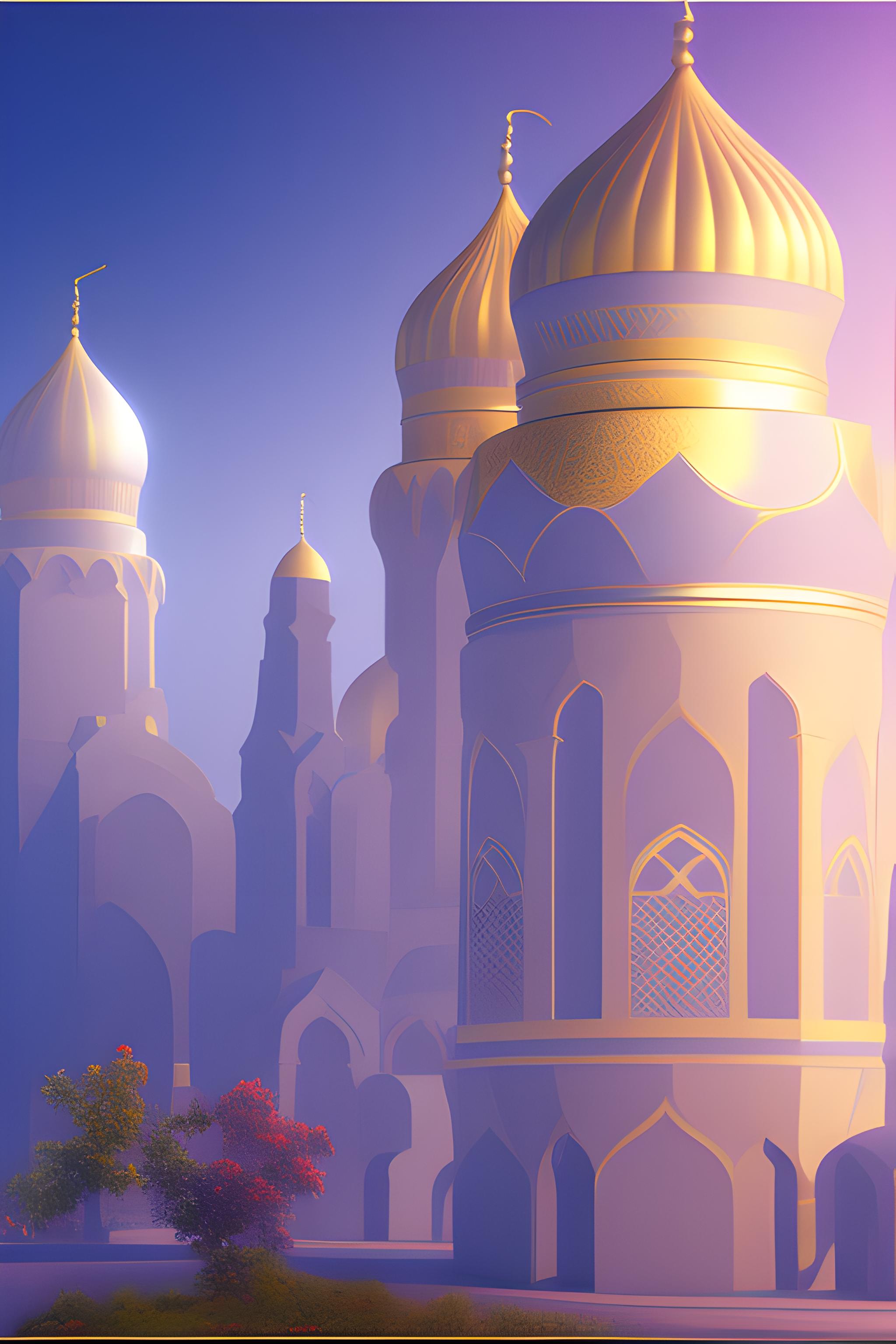 منظر جبلي رائع وغيوم ارجوانية 